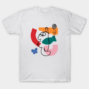 Simon's Cat Geo Grey T-Shirt